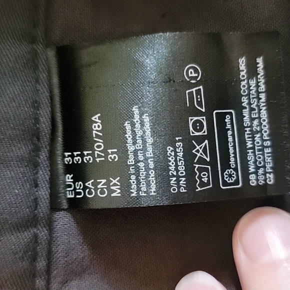 H&M men's shorts NWOT slim fit 31 gray - Picture 8 of 9